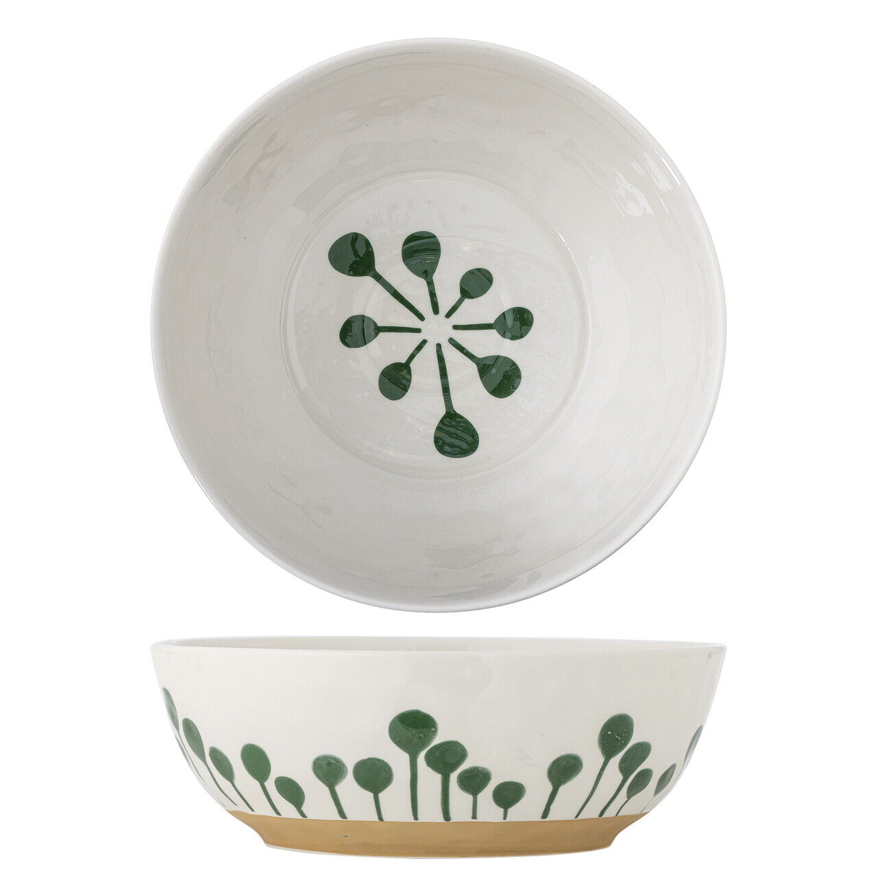 Bol salata, Bloomingville, Linora, 28x9 cm, ceramica, verde - imagine 7